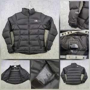 The North Face Jacket Womens Small Black 700 Goose Down Puffer Full Zip Coat